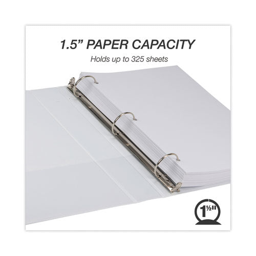 Image of Samsill® Earth's Choice Plant-Based Round Ring View Binder, 3 Rings, 1.5" Capacity, 11 x 8.5, White