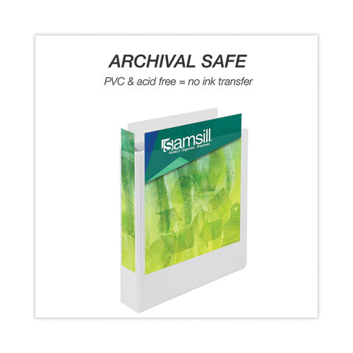 Image of Samsill® Earth's Choice Plant-Based Round Ring View Binder, 3 Rings, 1.5" Capacity, 11 x 8.5, White