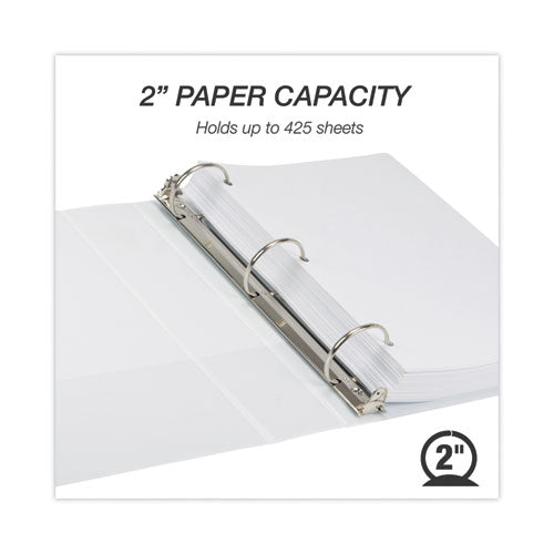Image of Samsill® Earth's Choice Plant-Based Round Ring View Binder, 3 Rings, 2" Capacity, 11 x 8.5, White