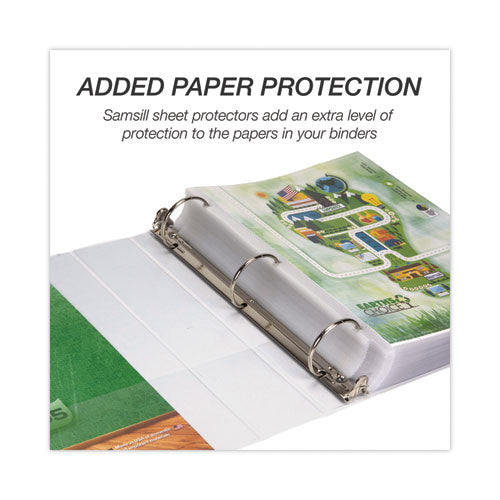 Image of Samsill® Earth's Choice Plant-Based Round Ring View Binder, 3 Rings, 2" Capacity, 11 x 8.5, White
