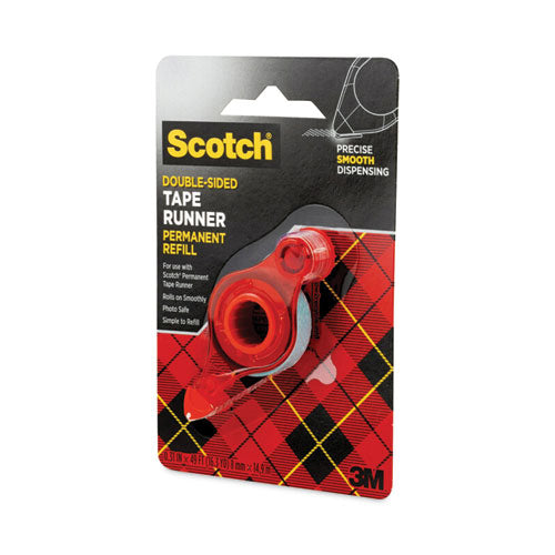 Image of Scotch® Refill for the Redesigned Scotch 6055 Tape Runner Dispenser, 0.31" x 49 ft, Dries Clear