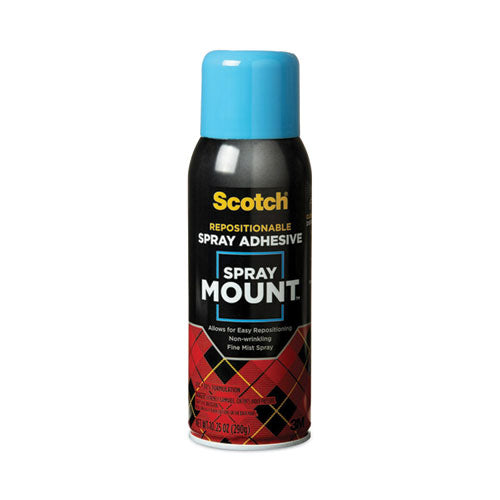 Image of Scotch® Spray Mount Repositionable Adhesive, 10.25 Oz, Dries Clear
