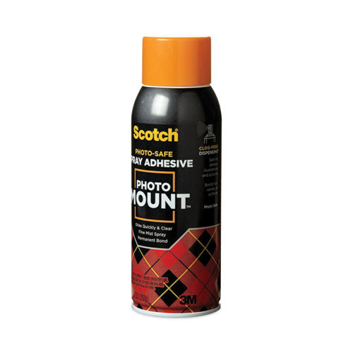 Image of Scotch® Photo Mount Spray Adhesive, 10.25 Oz, Dries Clear