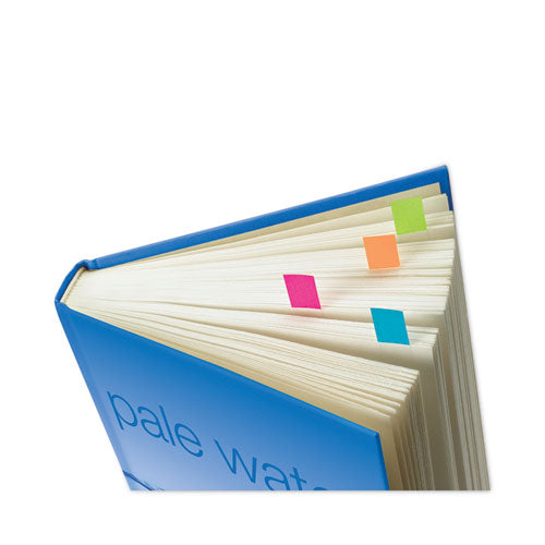 Image of Post-it® Flags Small Page Flags in Dispensers, 0.5 x 1.75, Four Colors, 35/Color, 4 Dispensers/Pack