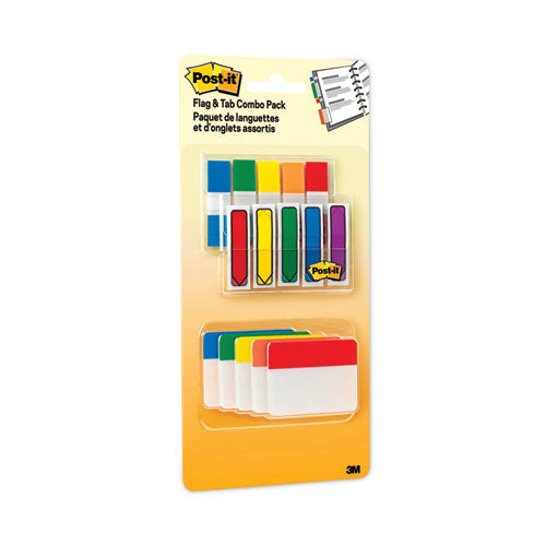 Image of Post-it® Flags And Tabs Combo Pack, Assorted Primary Colors, 230/pack