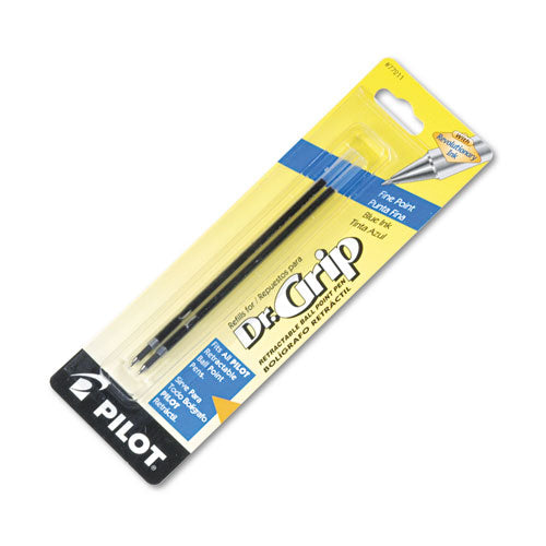 Image of Pilot® Refill For Dr. Grip, Easytouch, B2p And Rex Grip Begreen Retractable Ballpoint Pens, Fine Conical Tip, Blue Ink, 2/pack