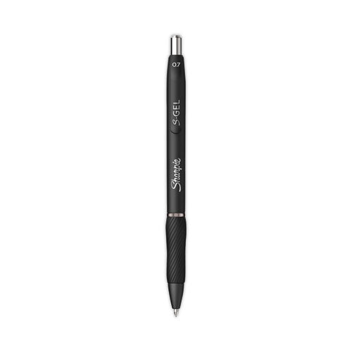 Image of Sharpie® S-Gel S-Gel High-Performance Gel Pen, Retractable, Medium 0.7 Mm, Blue Ink, Black Barrel, 36/pack