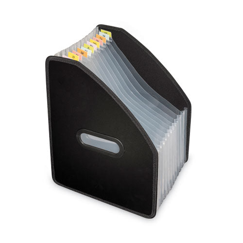Image of C-Line® Vertical Expanding File, 10" Expansion, 13 Sections, 1/12-Cut Tabs, Letter Size, Black
