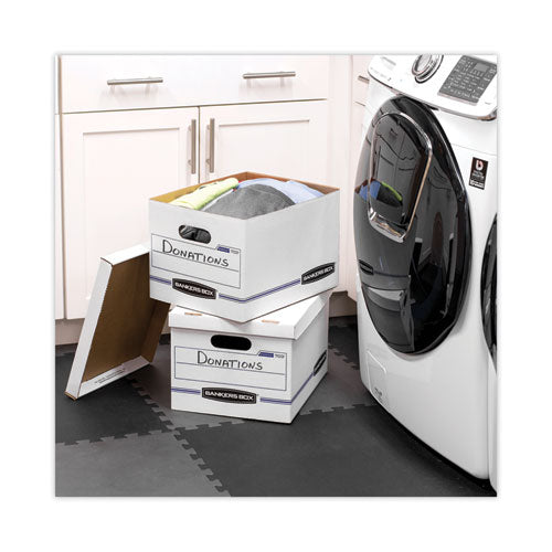 Image of Bankers Box® Stor/file Storage Box, Letter/legal Files, 12.5" X 16.25" X 10.5", White, 6/pack