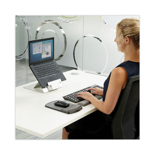 Image of Fellowes® Gel Mouse Pad with Wrist Rest, 6.25 x 10.12, Graphite/Platinum