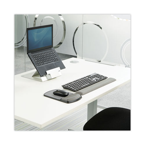 Image of Fellowes® Gel Mouse Pad with Wrist Rest, 6.25 x 10.12, Graphite/Platinum