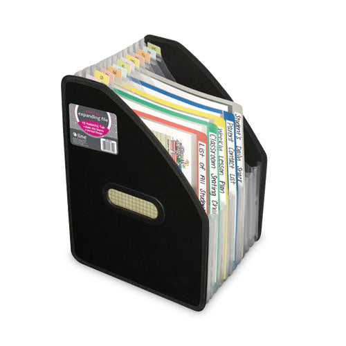 Image of C-Line® Vertical Expanding File, 10" Expansion, 13 Sections, 1/12-Cut Tabs, Letter Size, Black