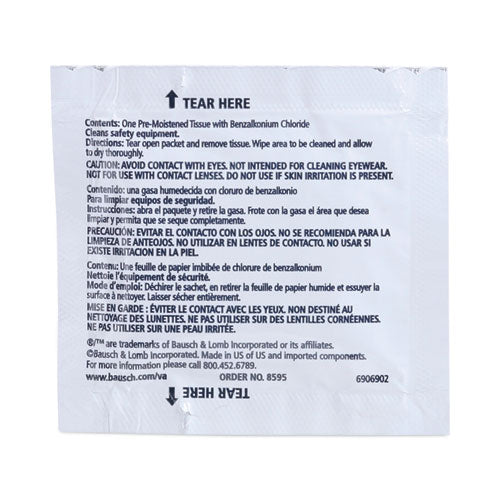 Image of Bausch & Lomb Antibacterial Office Equipment Wet Wipes, Cloth, 5 x 8, Unscented, White, 100/Box