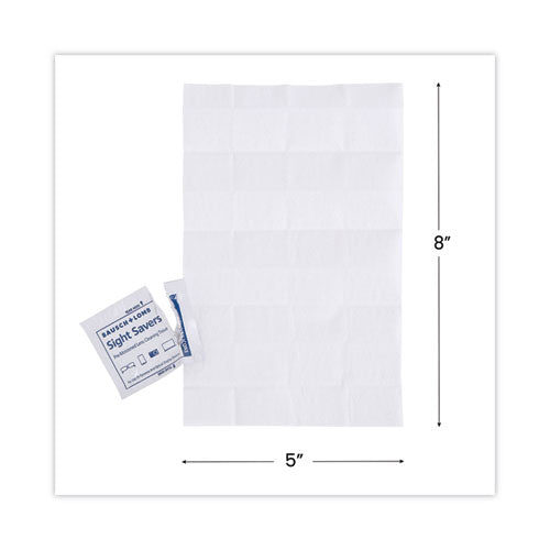 Image of Bausch & Lomb Sight Savers Premoistened Lens Cleaning Tissues, 8 x 5, 100/Box