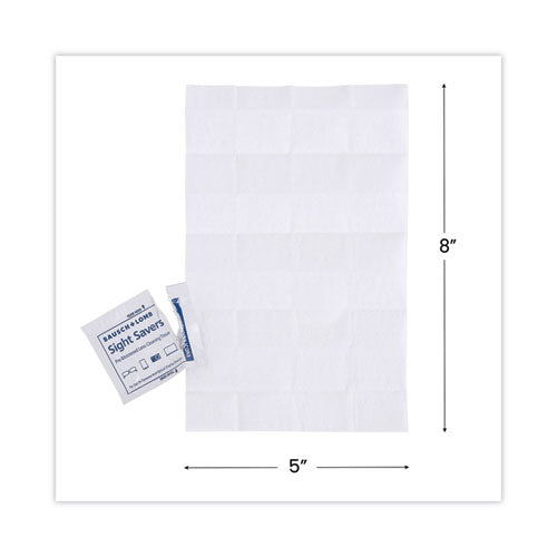 Image of Bausch & Lomb Sight Savers Premoistened Lens Cleaning Tissues, 8 x 5, 100/Box, 10 Box/Carton