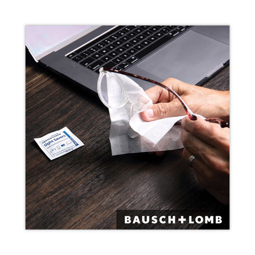 Image of Bausch & Lomb Sight Savers Premoistened Lens Cleaning Tissues, 8 x 5, 100/Box, 10 Box/Carton