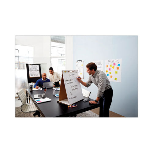 Image of Post-it® Easel Pads Super Sticky Pad Plus Tabletop Easel Pad with Self-Stick Sheets and Dry Erase Board, Unruled, 20 x 23, White, 20 Sheets