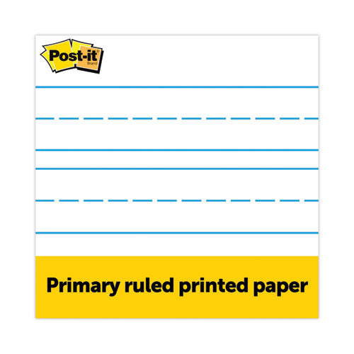 Image of Post-it® Easel Pads Super Sticky Self-Stick Tabletop Easel Pad with Command Strips, Presentation Format (1.5" Rule), 20 x 23, White, 20 Sheets