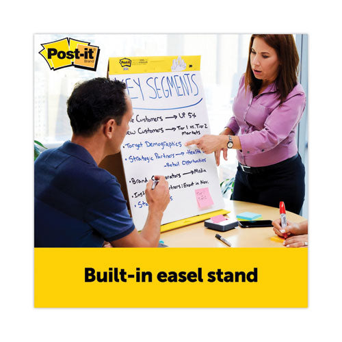 Image of Post-it® Easel Pads Super Sticky Original Tabletop Easel Pad with Self-Stick Sheets, Unruled, 20 x 23, White, 20 Sheets