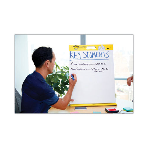 Image of Post-it® Easel Pads Super Sticky Original Tabletop Easel Pad with Self-Stick Sheets, Unruled, 20 x 23, White, 20 Sheets