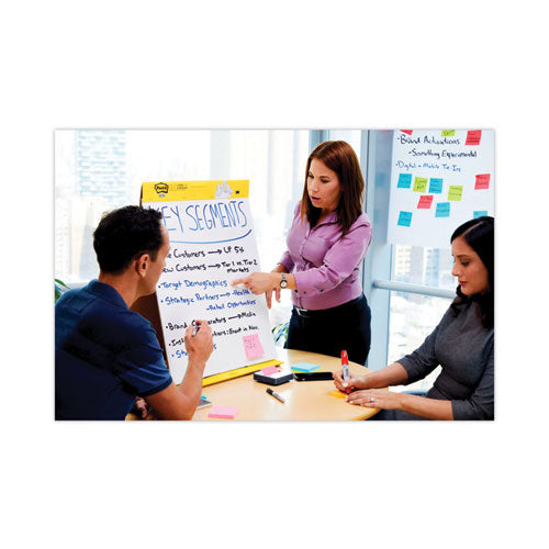 Image of Post-it® Easel Pads Super Sticky Original Tabletop Easel Pad with Self-Stick Sheets, Unruled, 20 x 23, White, 20 Sheets