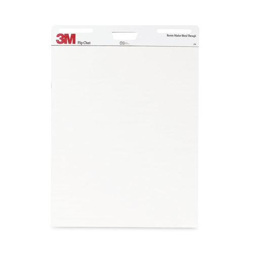 Image of 3M Professional Flip Chart, Unruled, 25 x 30, White, 40 Sheets, 2/Carton