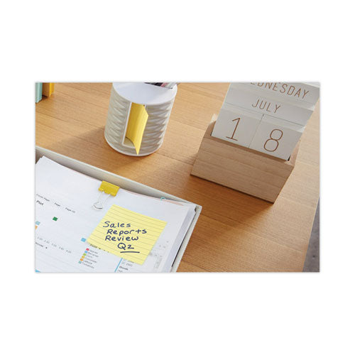 Image of Post-it® Notes Original Pads in Canary Yellow, Note Ruled, 3" x 5", 100 Sheets/Pad, 12 Pads/Pack