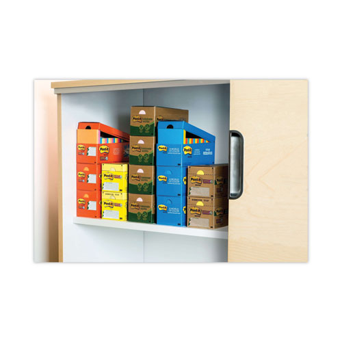 Image of Post-it® Greener Notes Original Recycled Note Pad Cabinet Pack, 3" x 3", Canary Yellow, 75 Sheets/Pad, 24 Pads/Pack