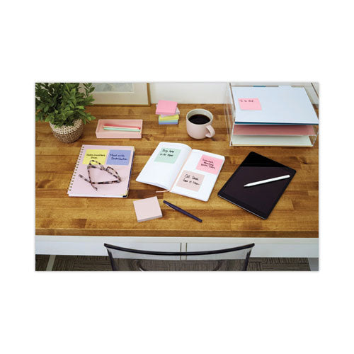 Image of Post-it® Greener Notes Original Recycled Note Pads, 3" x 3", Sweet Sprinkles Collection Colors, 100 Sheets/Pad, 12 Pads/Pack