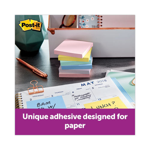 Image of Post-it® Greener Notes Original Recycled Note Pads, 3" x 3", Sweet Sprinkles Collection Colors, 100 Sheets/Pad, 12 Pads/Pack