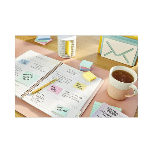 Image of Post-it® Greener Notes Original Recycled Note Pads, 3" x 3", Sweet Sprinkles Collection Colors, 100 Sheets/Pad, 12 Pads/Pack