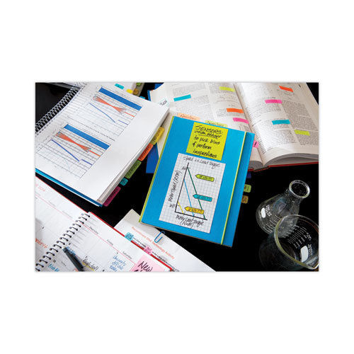 Image of Post-it® Notes Super Sticky Grid Notes, Quad Ruled, 4" x 6", White, 50 Sheets/Pad, 6 Pads/Pack