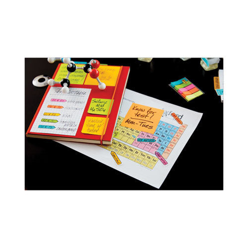 Image of Post-it® Notes Super Sticky Grid Notes, Quad Ruled, 4" x 6", White, 50 Sheets/Pad, 6 Pads/Pack