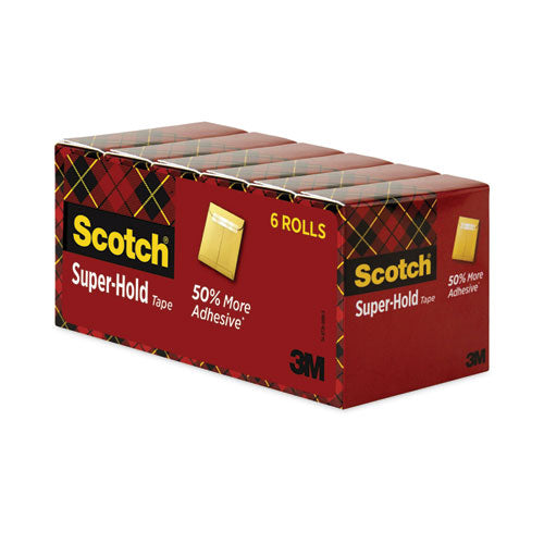 Image of Scotch® Super-Hold Tape Refill, 1" Core, 0.75" X 27.77 Yds, Transparent, 6/pack