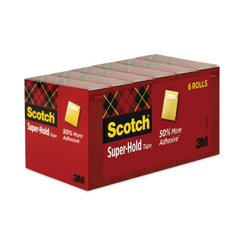 Image of Scotch® Super-Hold Tape Refill, 1" Core, 0.75" X 27.77 Yds, Transparent, 6/pack