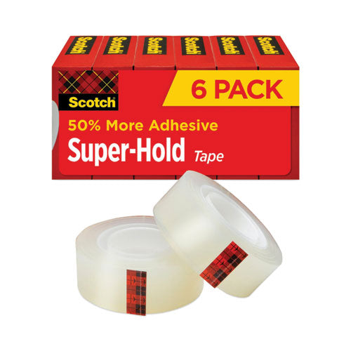 Image of Scotch® Super-Hold Tape Refill, 1" Core, 0.75" X 27.77 Yds, Transparent, 6/pack