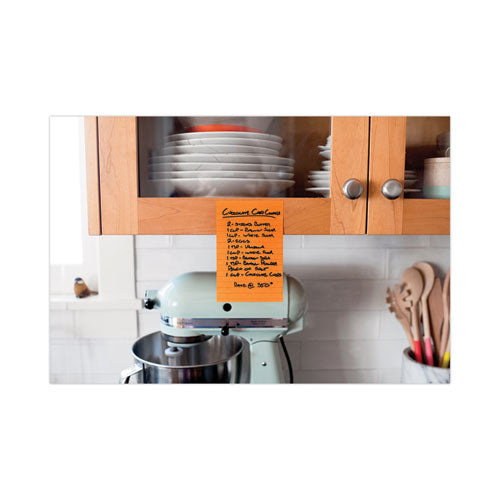 Image of Post-it® Notes Super Sticky Pads in Energy Boost Collection Colors, Note Ruled, 5" x 8", 45 Sheets/Pad, 4 Pads/Pack