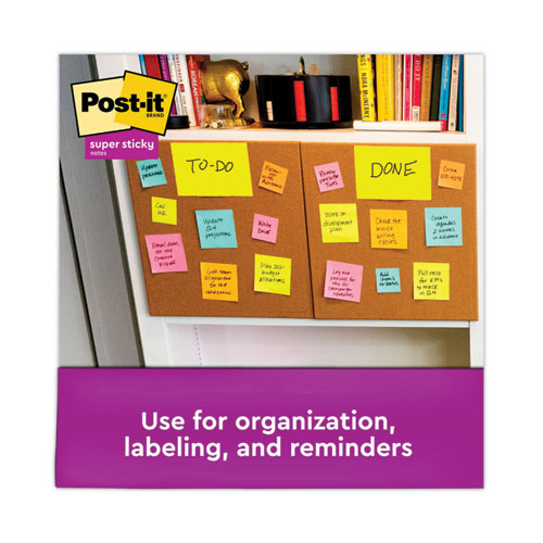 Image of Post-it® Notes Super Sticky Meeting Notes in Energy Boost Collection Colors, 6" x 4", 45 Sheets/Pad, 8 Pads/Pack