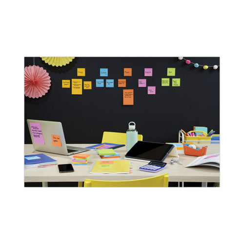 Image of Post-it® Notes Super Sticky Meeting Notes in Energy Boost Collection Colors, 6" x 4", 45 Sheets/Pad, 8 Pads/Pack