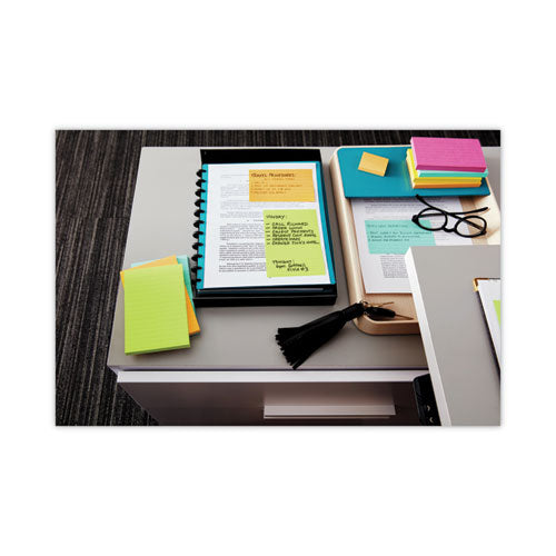 Image of Post-it® Notes Original Pads in Poptimistic Collection Colors, 3" x 5", 100 Sheets/Pad, 5 Pads/Pack