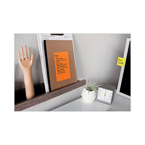 Image of Post-it® Notes Super Sticky Pads in Energy Boost Collection Colors, Note Ruled, 4" x 6", 90 Sheets/Pad, 3 Pads/Pack
