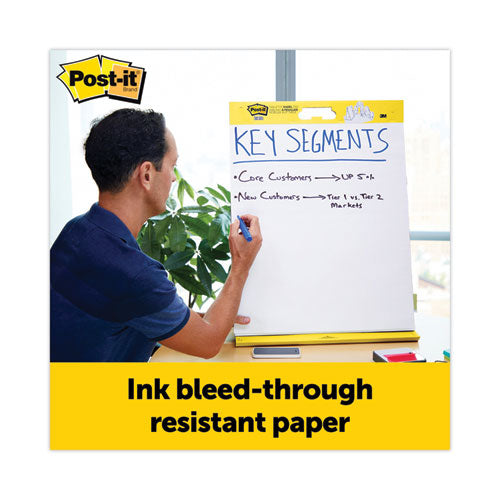 Image of Post-it® Easel Pads Super Sticky Pad Plus Tabletop Easel Pad with Self-Stick Sheets and Dry Erase Board, Unruled, 20 x 23, White, 20 Sheets