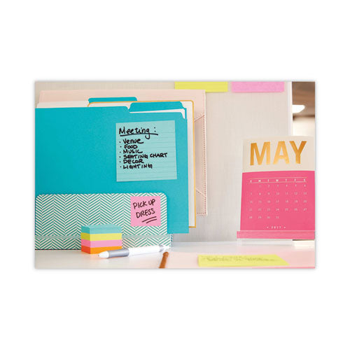 Image of Post-it® Notes Super Sticky Pads in Supernova Neon Collection Colors, Note Ruled, 4" x 4", 90 Sheets/Pad, 6 Pads/Pack