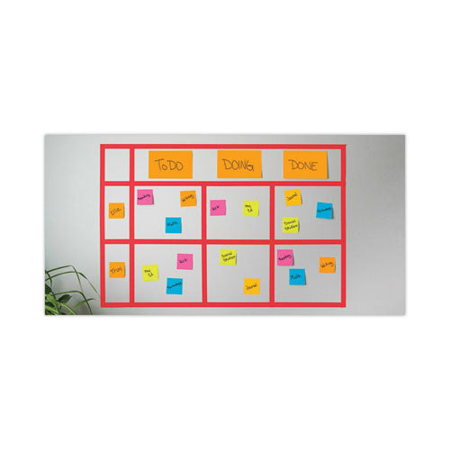 Image of Post-it® Notes Super Sticky Meeting Notes in Energy Boost Collection Colors, 8" x 6", 45 Sheets/Pad, 4 Pads/Pack