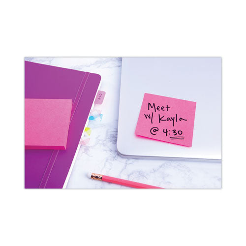 Image of Post-it® Notes Mini Cubes, 1.88" x 1.88", Green Wave and Orange Wave Collections, 400 Sheets/Cube, 3 Cubes/Pack