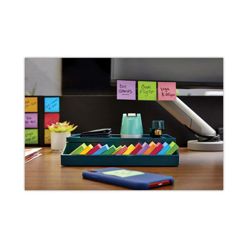 Image of Post-it® Notes Mini Cubes, 1.88" x 1.88", Green Wave and Orange Wave Collections, 400 Sheets/Cube, 3 Cubes/Pack