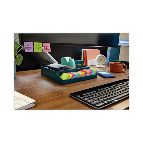 Image of Post-it® Notes Mini Cubes, 1.88" x 1.88", Green Wave and Orange Wave Collections, 400 Sheets/Cube, 3 Cubes/Pack