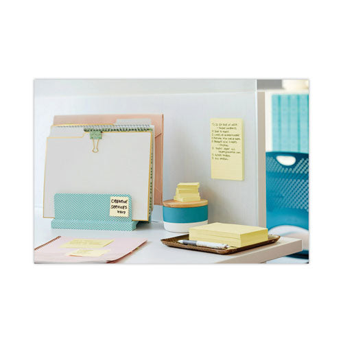 Image of Post-it® Notes Super Sticky Pads in Canary Yellow, 1.88" x 1.88", 90 Sheets/Pad, 10 Pads/Pack