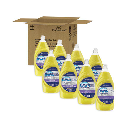 Image of Dawn® Professional Manual Pot/pan Dish Detergent, Lemon, 38 Oz Bottle, 8/carton