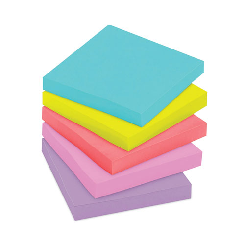 Image of Post-it® Notes Super Sticky Pads in Supernova Neon Collection Colors, 3" x 3", 90 Sheets/Pad, 12 Pads/Pack